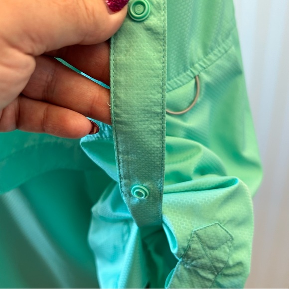 Field & Stream green performance fishing button down vented wicking Size M - Picture 4 of 9